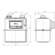 Лічильник газу ELSTER BK-G1,6M - 1 1/4"