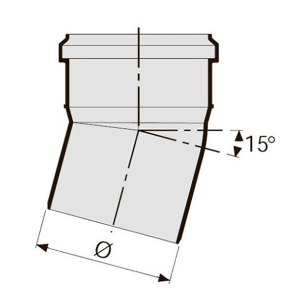 Коліно 15 ° Ø40 HTB Valsir S. p. A.