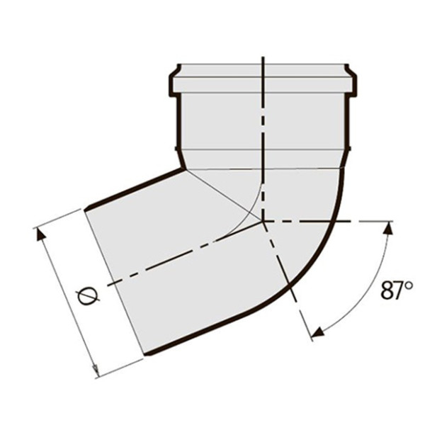 Коліно 87 ° Ø 50 HTB Valsir S. p.A.