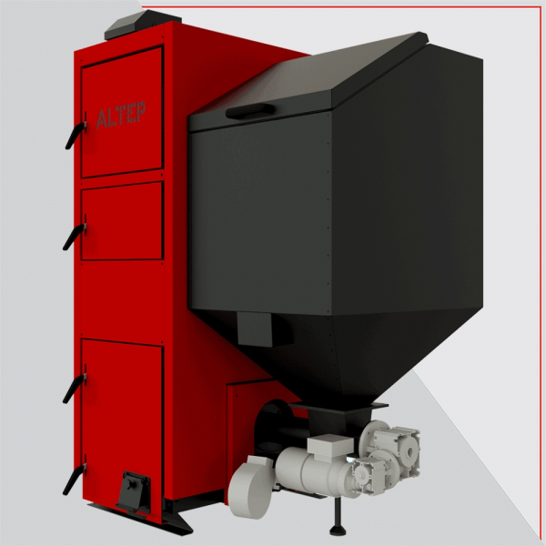 Котел твердотопивный ALTEP KT-2ESHN - 27 кВт правый бункер (Duo Pellet N)