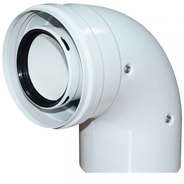 Угол (колено) коаксиального дымохода D60/100 90° (конденс.)