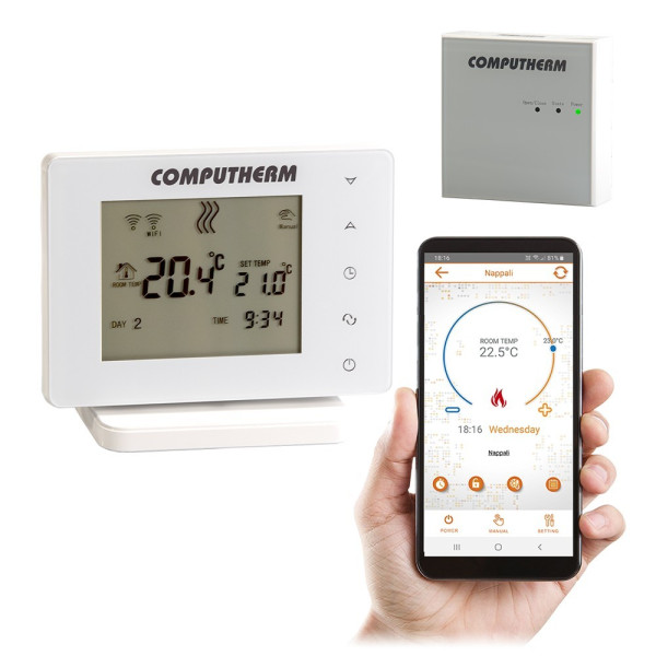 Бездротовий сенсорний Wi-Fi терморегулятор COMPUTHERM E400RF 