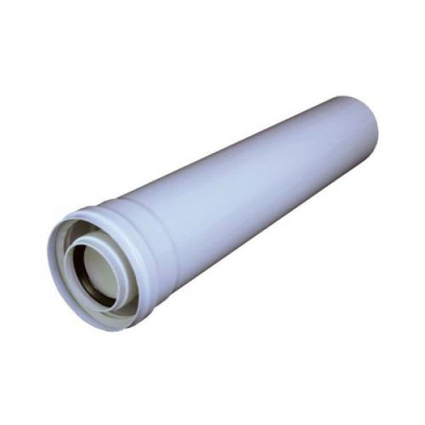 Удлинитель коаксиального дымохода D60/100 L=0.5 м (конденс.)