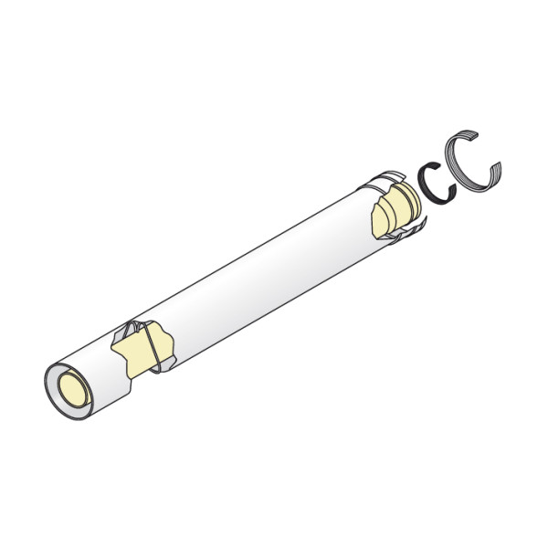 Удлинитель коаксиального дымохода D60/100 L=0.5 м (конденс.)