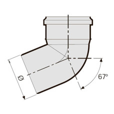 Колено 67 ° Ø40 HTB Valsir S.p.A.