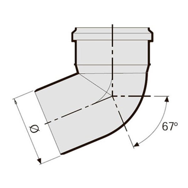 Коліно 67 ° Ø50 HTB Valsir S. p. A.