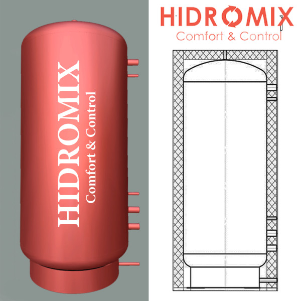 Бак-акумулятор HIDROMIX 750л з ізоляцією
