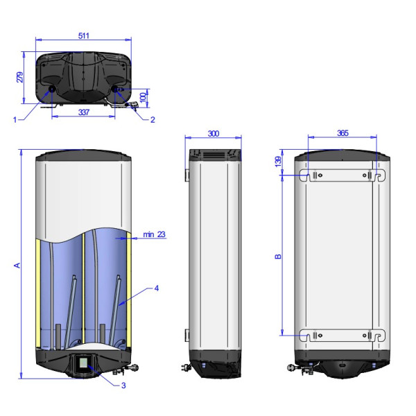 Бойлер ELDOM Galant DRY 60 (DV060DW-W)