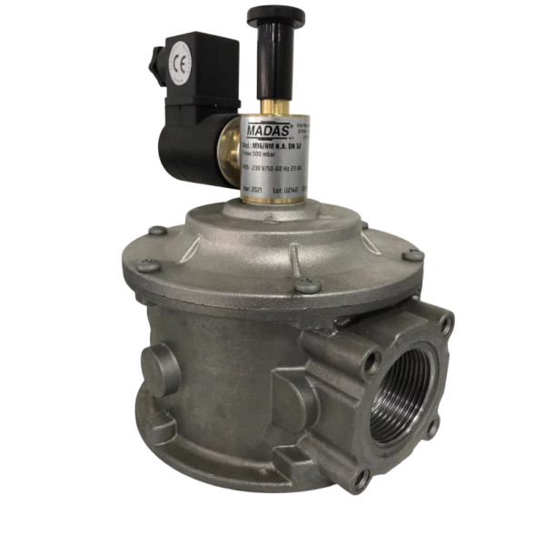 Клапан електромагнітний MADAS M16/RMO N.A. DN15 500 mbar (напівпрохідний) Клапан електромагнітний MADAS M16/RMO N.A. DN15 500 mbar (напівпрохідний)