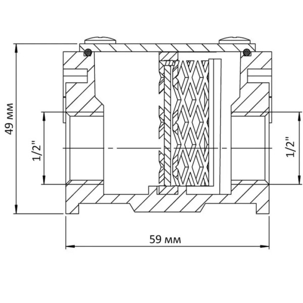 Фільтр газовий KOER KP.F01.A DN20 (різьба) 2 bar 