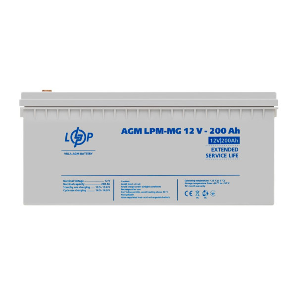 Акумулятор мультигелевий AGM LPM-MG 12V 200Ah Акумулятор мультигелевий AGM LPM-MG 12V 200Ah