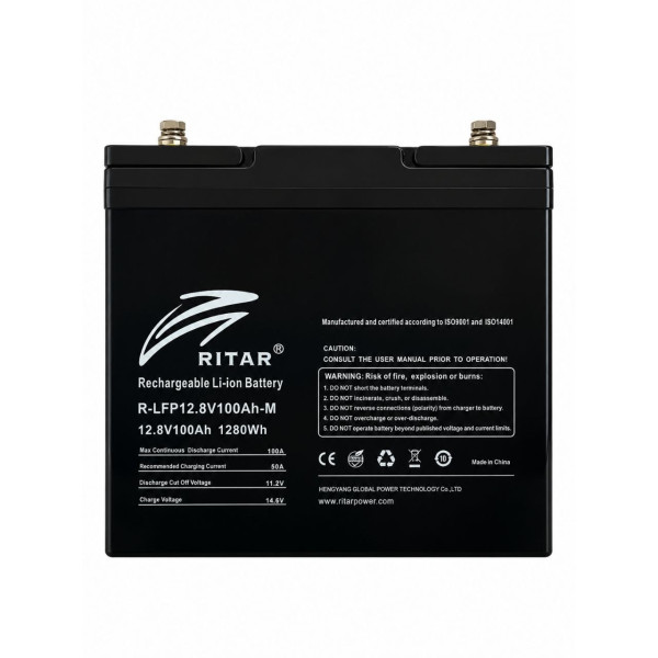 Акумулятор RITAR 12.8V 100Ah LiFePO4 