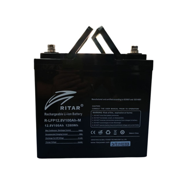 Акумулятор RITAR 12.8V 100Ah LiFePO4 