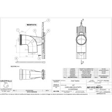 Колено 90° с креплением D=80 мм GROPPALLI (A112121) condens