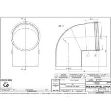 Колено дымохода 90° D=100 мм GROPPALLI (BB5190) condens