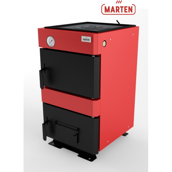 Котел твердотопливный MARTEN Base MB-12v c плитой