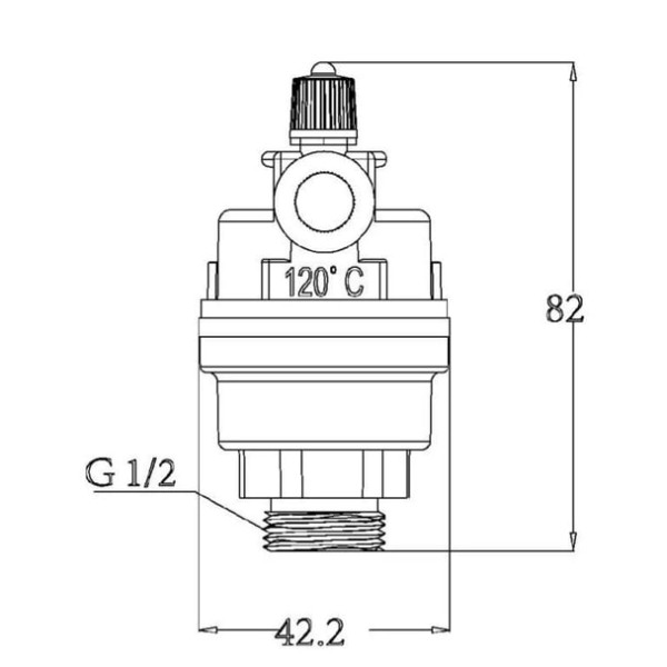 Повітровідвідник с клапаном SD Forte 1/2" 10 bar (SF243W15) 