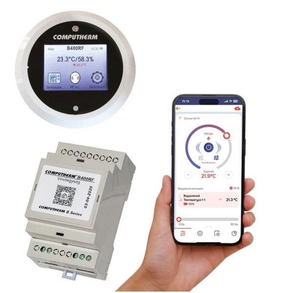 Бездротовий сенсорний багатозонний Wi-Fi терморегулятор COMPUTHERM B400RF