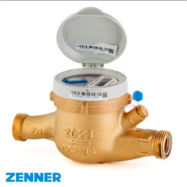 Лічильник холодної води ZENNER MNK-RP-N  DN20 IP68 "мокроход"